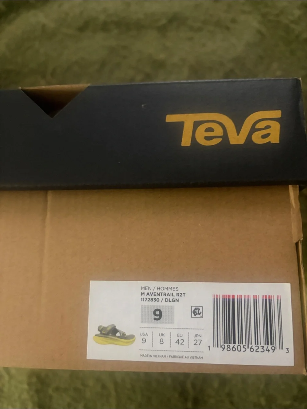 Teva Aventrail R2T Grey & Neon Yellow  Sandals